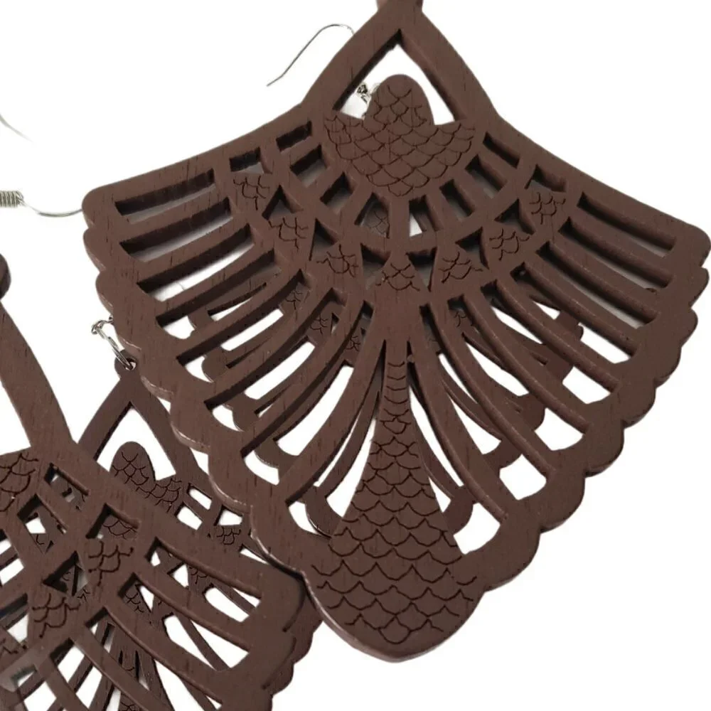 Bohemian Wooden Drop Lightweight Dangle Earrings